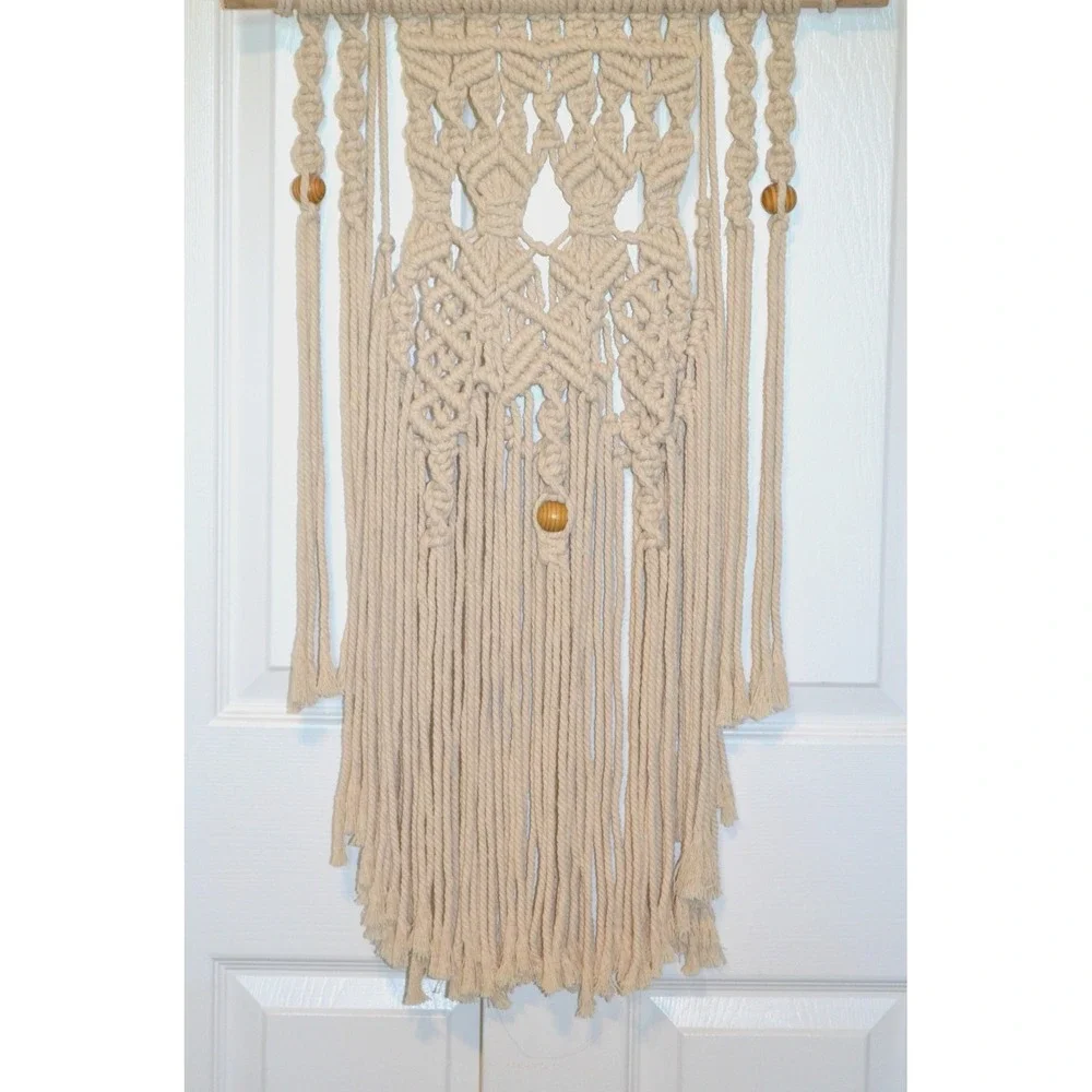 Beige Boho Macramé Wall‎ Hanging 34